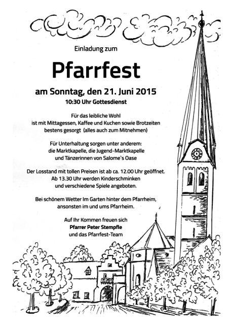 Plakat Pfarrfest